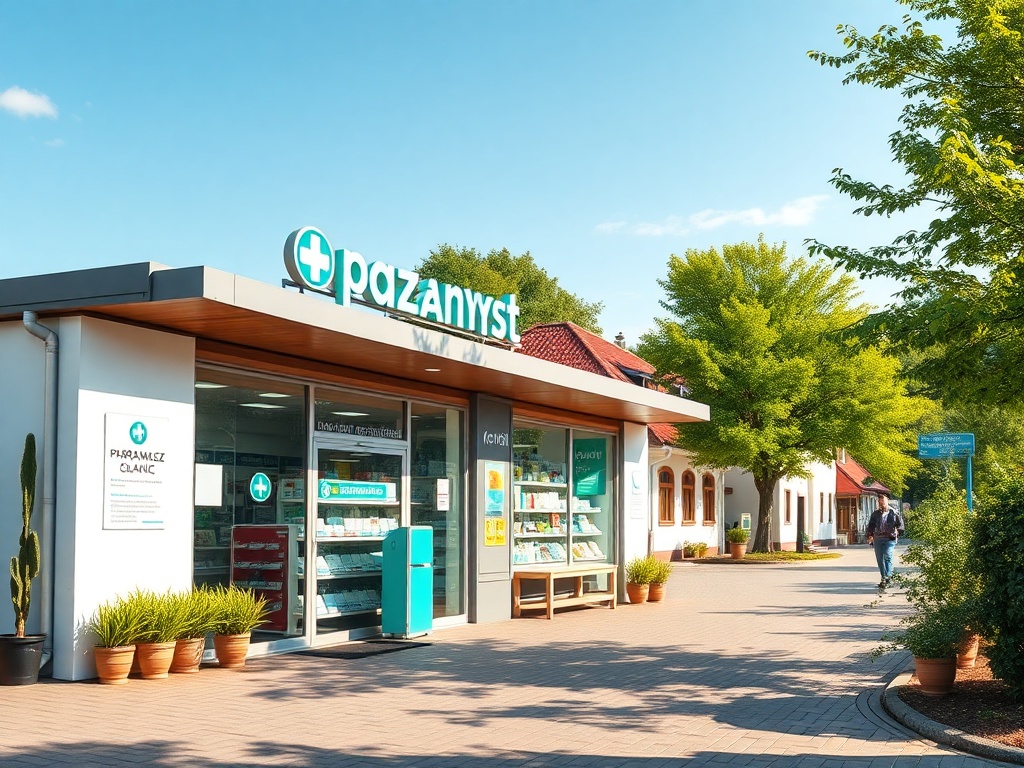 Grafika przedstawiająca symbol zegara i serca, symbolizująca długie kolejki do kardiologa w Przasnyszu